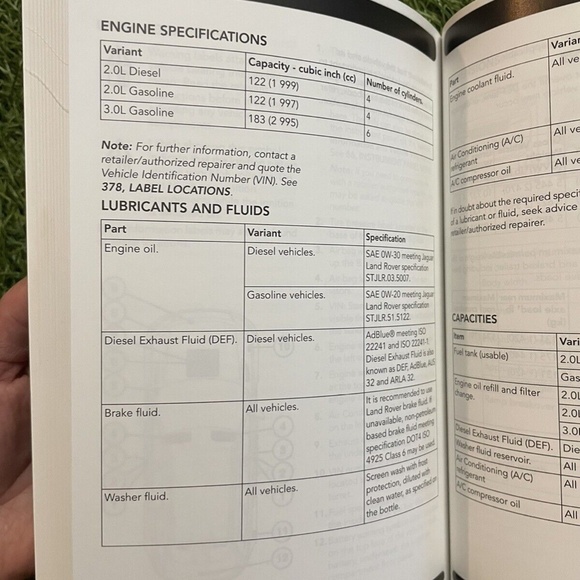 2018 Land Rover Range Rover Velar Owners Manual - Picture 8 of 12